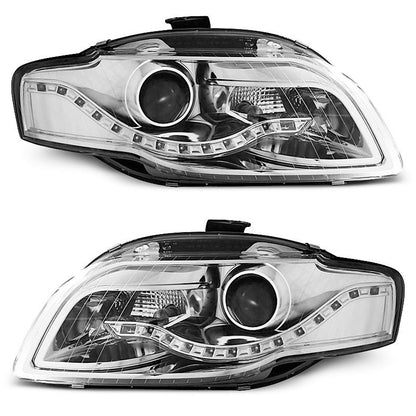 Scheinwerfer True DRL Chrom passend für Audi A4 B7 11.04-03.08