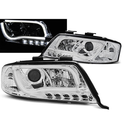 Scheinwerfer Tube Light DRL Chrom passend für Audi A6 06.01-05.04