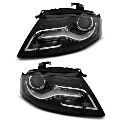 Scheinwerfer True DRL Schwarz passend für Audi A4 B8 04.08-11