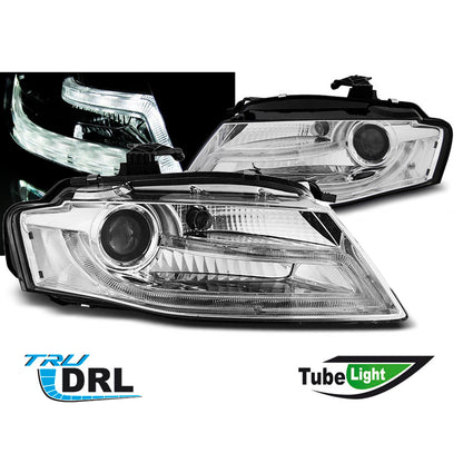 Scheinwerfer True DRL Chrom passend für Audi A4 B8 04.08-11