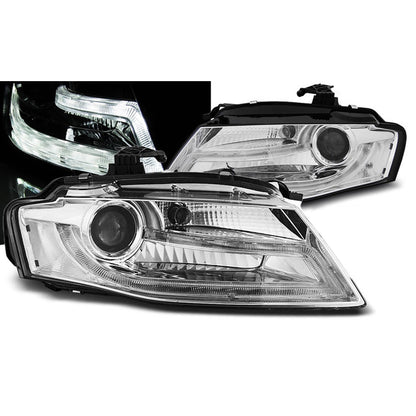 XENON Scheinwerfer True DRL Chrom passend für Audi A4 B8 04.08-11
