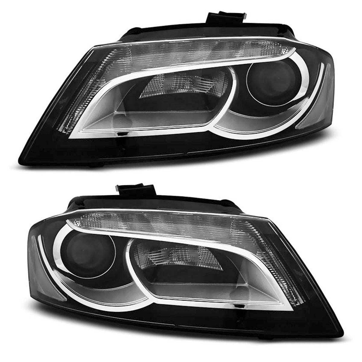 Scheinwerfer True DRL Schwarz passend für Audi A3 8P 08-12
