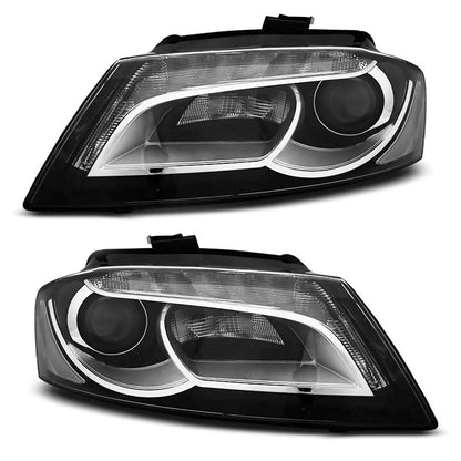 Scheinwerfer True DRL Schwarz passend für Audi A3 8P 08-12