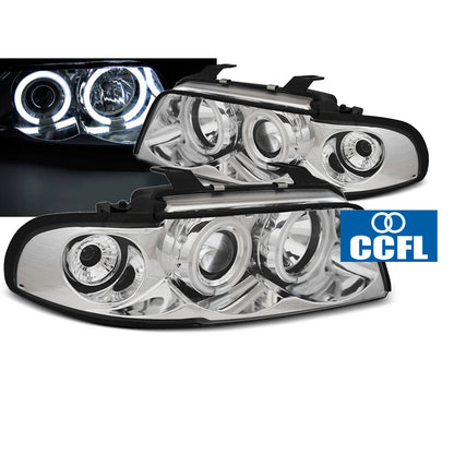 Scheinwerfer Angel Eyes CCFL Chrom passend für Audi A4 11.94-12.98