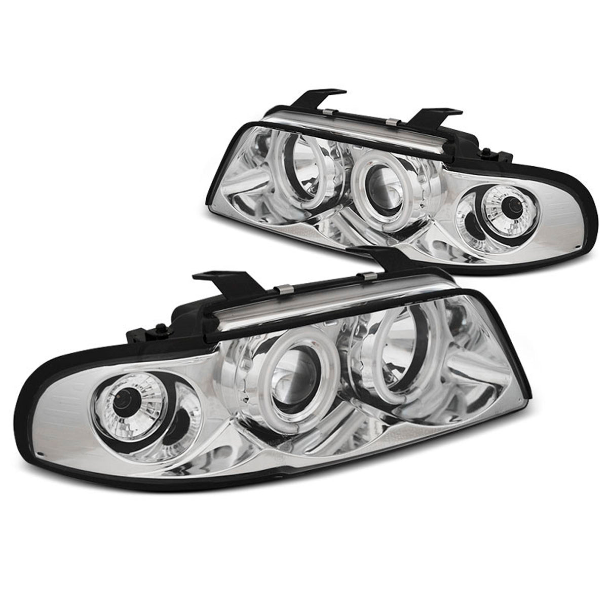 Scheinwerfer Angel Eyes CCFL Chrom passend für Audi A4 11.94-12.98