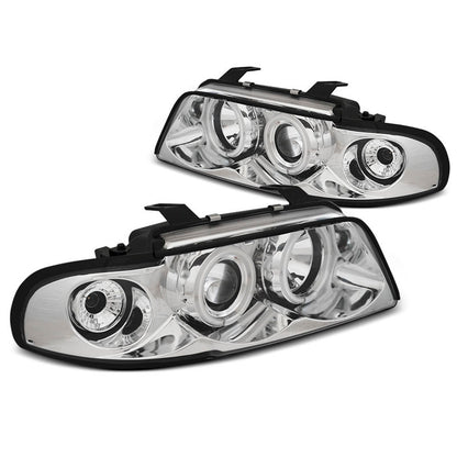 Scheinwerfer Angel Eyes CCFL Chrom passend für Audi A4 11.94-12.98