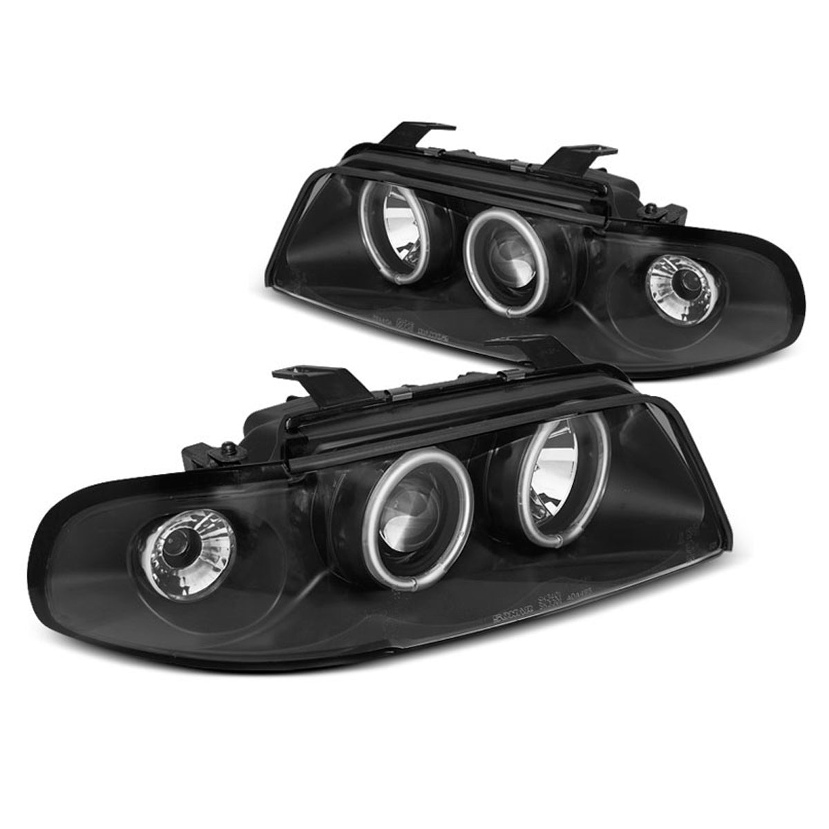 Scheinwerfer Angel Eyes CCFL Schwarz passend für Audi A4 11.94-12.98