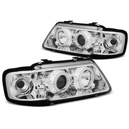 Scheinwerfer Angel Eyes CCFL Chrom passend für Audi A3 8L 08.96-08.00