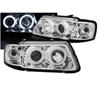 Scheinwerfer Angel Eyes CCFL Chrom passend für Audi A3 8L 08.96-08.00