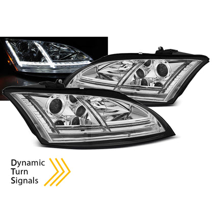 Scheinwerfer LED Chrom SEQ passend für Audi TT 06-10 8J
