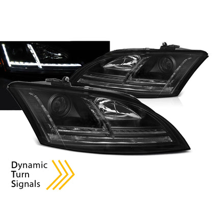Scheinwerfer LED Schwarz SEQ passend für Audi TT 06-10 8J