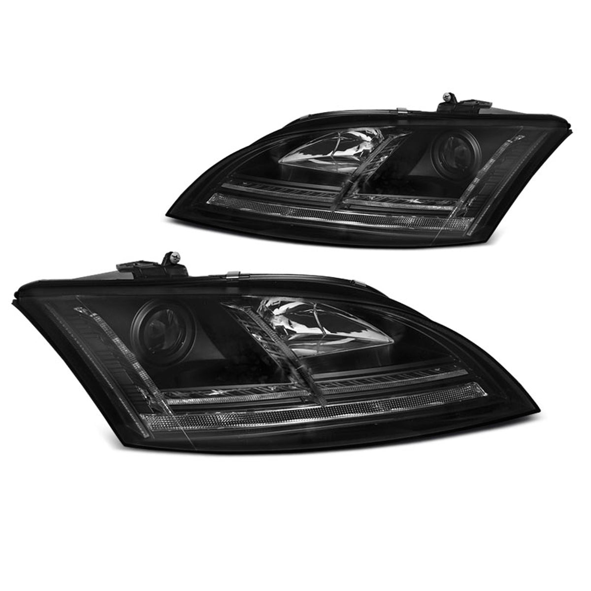 Xenon Scheinwerfer LED DRL Schwarz SEQ passend für Audi TT 06-10 8J