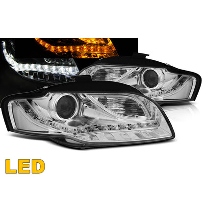 Scheinwerfer Daylight Chrom passend für Audi A4 B7 11.04-03.08