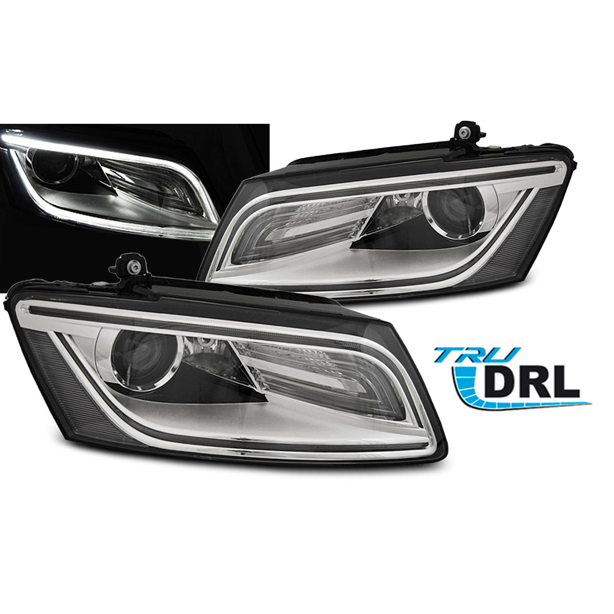 Scheinwerfer True DRL Chrom passend für Audi Q5 08.12-17
