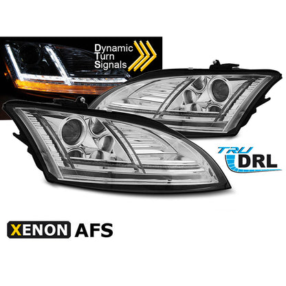 Xenon Scheinwerfer LED DRL Chrom SEQ passend für Audi TT 10-14 8J mit AFS