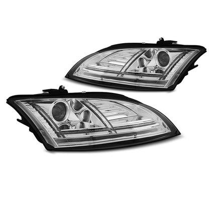 Xenon Scheinwerfer LED DRL Chrom SEQ passend für Audi TT 10-14 8J mit AFS