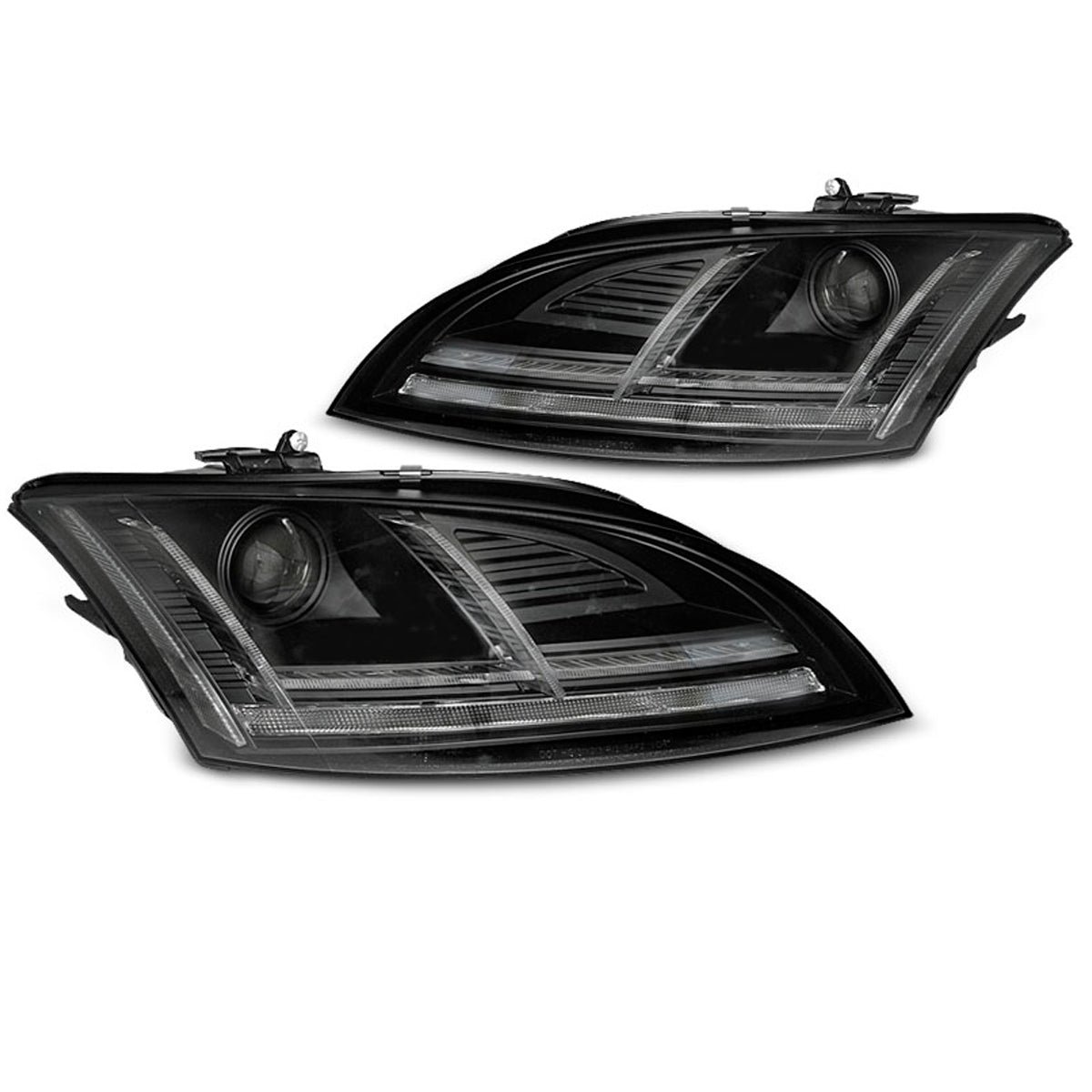Xenon Scheinwerfer LED DRL Schwarz SEQ passend für Audi TT 10-14 8J mit AFS