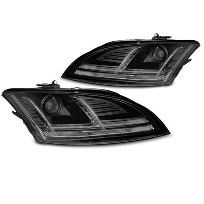 Xenon Scheinwerfer LED DRL Schwarz SEQ passend für Audi TT 10-14 8J mit AFS