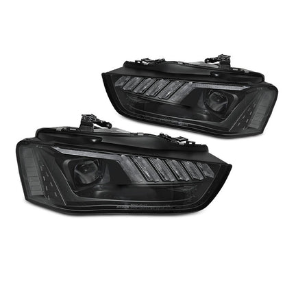 Xenon Scheinwerfer LED Schwarz SEQ passend für Audi A4 B8 12-15