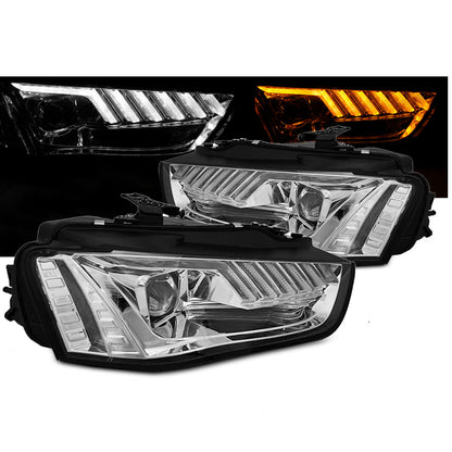 Scheinwerfer LED Chrom SEQ passend für Audi A4 B8 12-15
