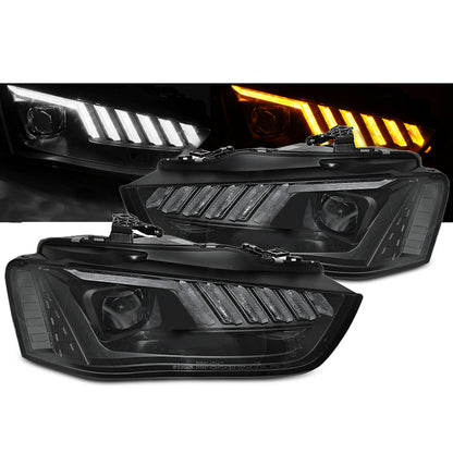 Scheinwerfer LED Schwarz SEQ passend für Audi A4 B8 12-15