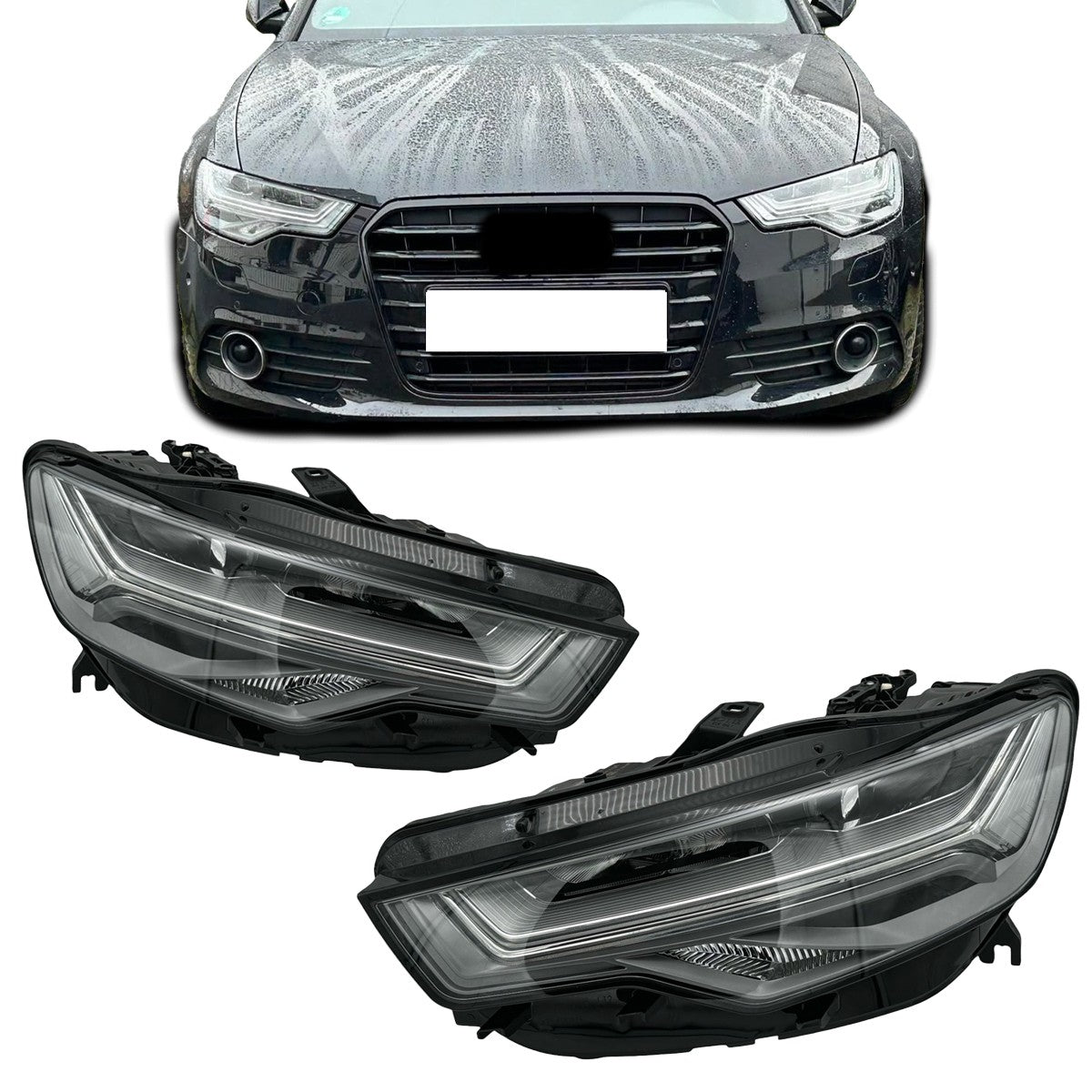 Voll-LED Scheinwerfer Schwarz passend für Audi A6 C7 (4G) 2011-2015