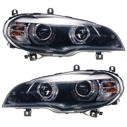 Scheinwerfer Xenon Schwarz mit Tagfahrlicht passend für BMW X5 (E70) Vor-Facelift 2008-2010