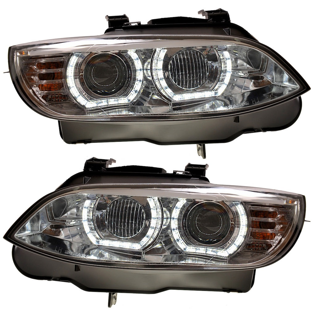Scheinwerfer Xenon Chrome mit Tagfahrlicht passend für BMW 3er (E92) Coupe und (E93) Cabrio Vor-Facelift 2007-2010