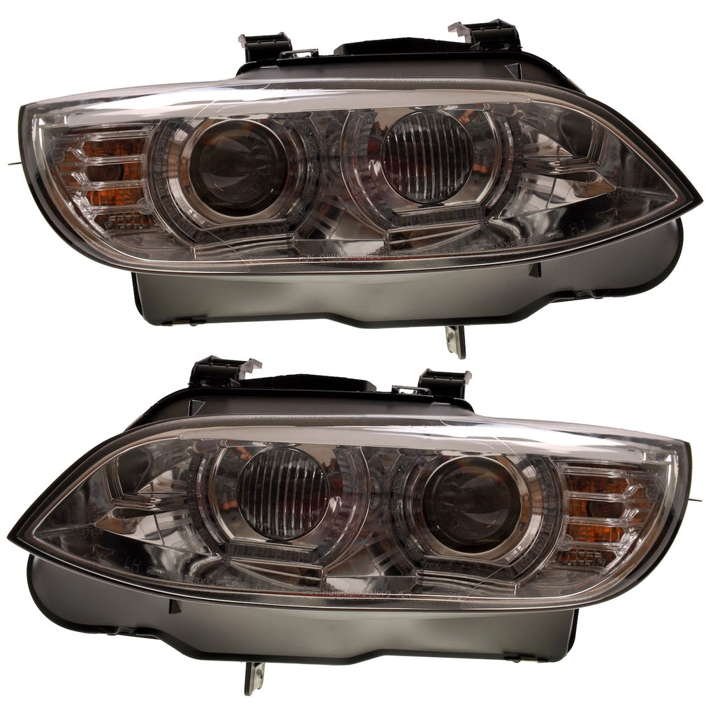 Scheinwerfer Xenon Chrome mit Tagfahrlicht passend für BMW 3er (E92) Coupe und (E93) Cabrio Vor-Facelift 2007-2010