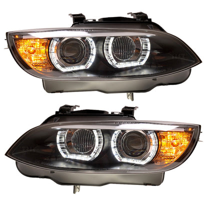 Scheinwerfer Xenon Schwarz mit Tagfahrlicht und AFS passend für BMW 3er (E92) Coupe und (E93) Cabrio Vor-Facelift 2007-2010