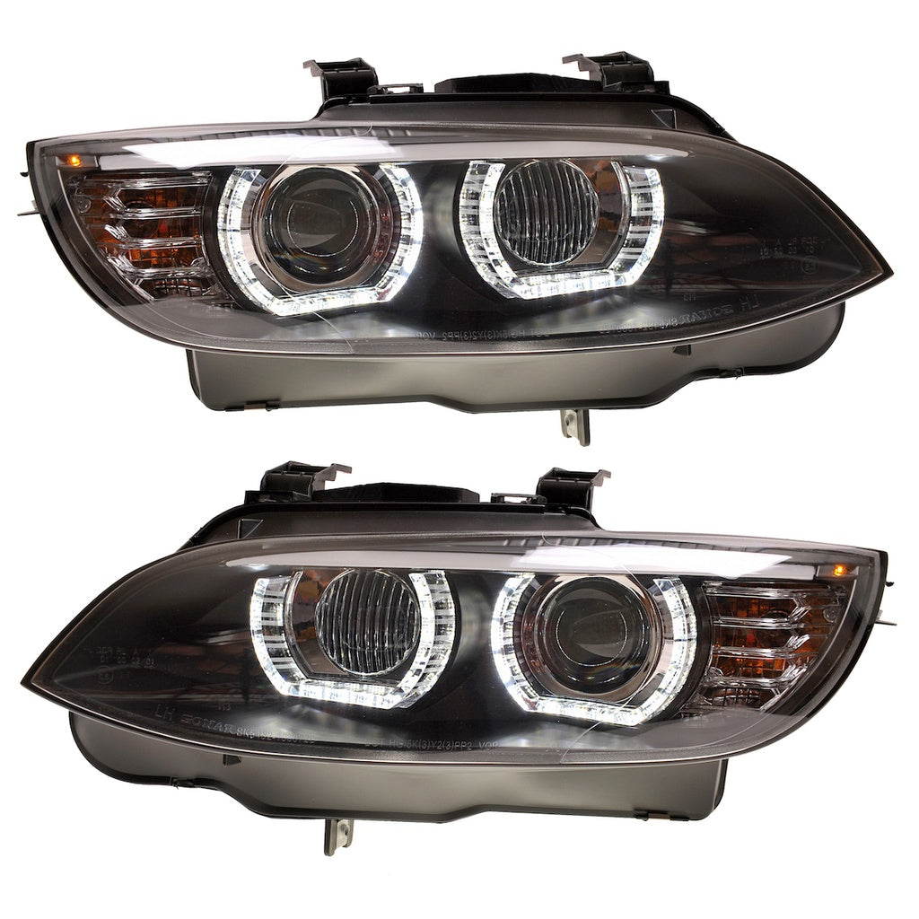 Scheinwerfer Xenon Schwarz mit Tagfahrlicht und AFS passend für BMW 3er (E92) Coupe und (E93) Cabrio Vor-Facelift 2007-2010