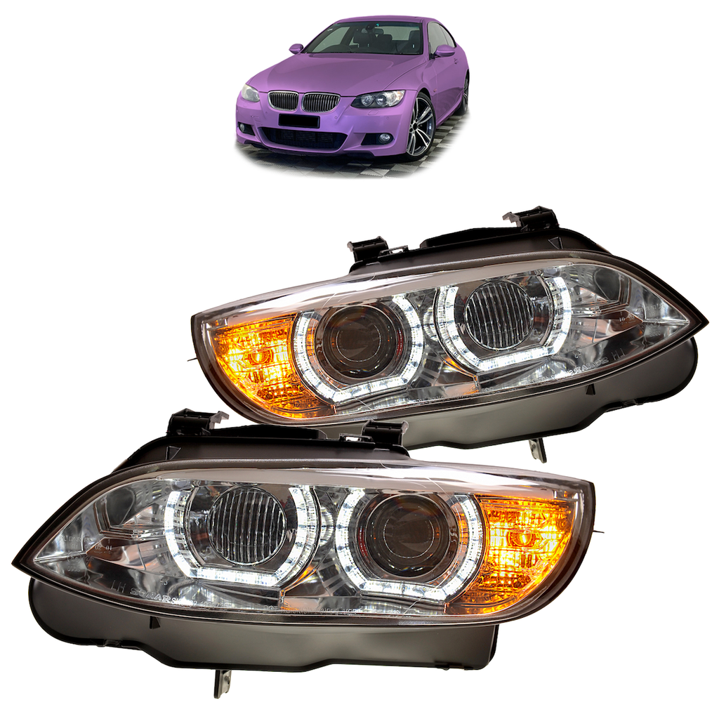 Scheinwerfer Xenon Chrome mit Tagfahrlicht und AFS passend für BMW 3er (E92) Coupe und (E93) Cabrio Vor-Facelift 2007-2010