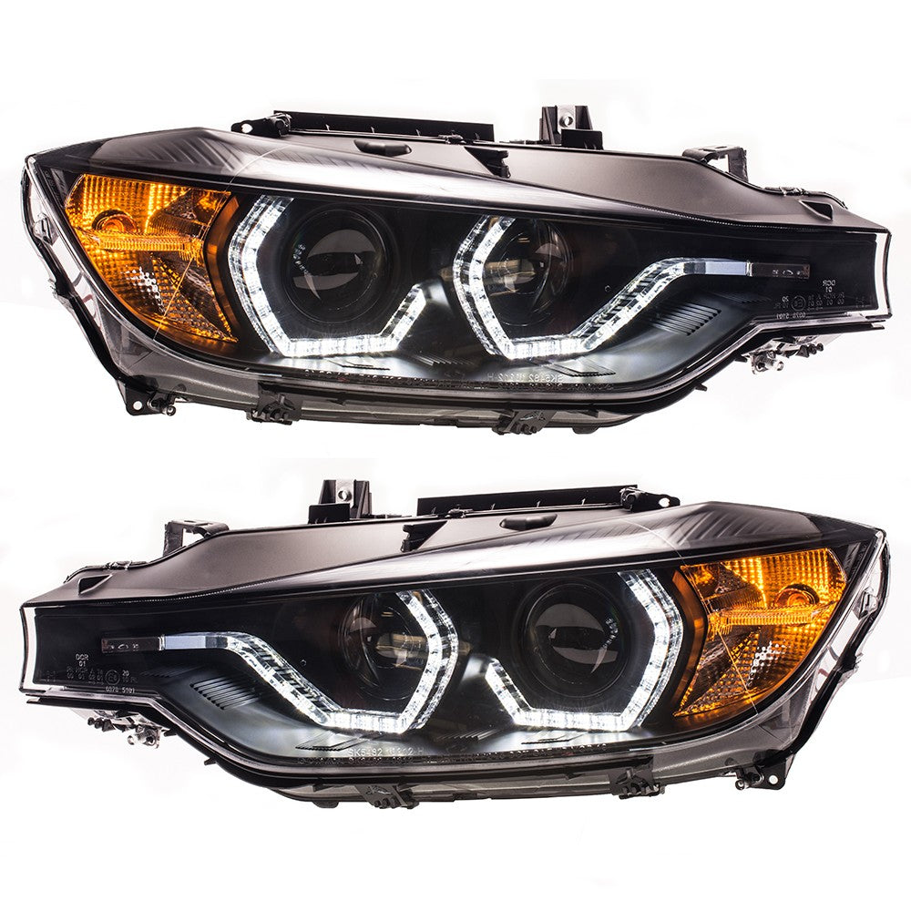 Scheinwerfer Halogen Schwarz DRL passend für BMW 3er F30/F31 2012-2015