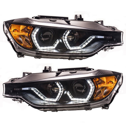 Scheinwerfer Halogen Schwarz DRL passend für BMW 3er F30/F31 2012-2015