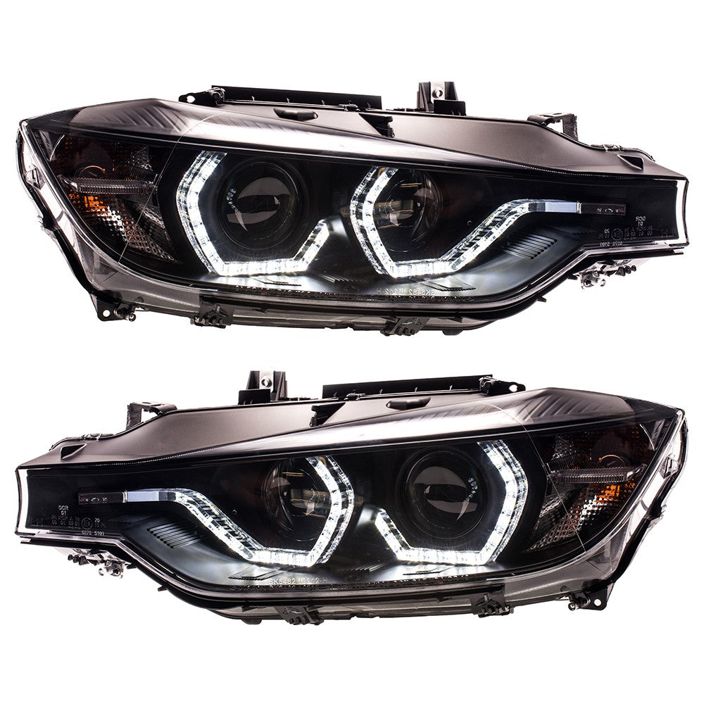 Scheinwerfer Halogen Schwarz DRL passend für BMW 3er F30/F31 2012-2015