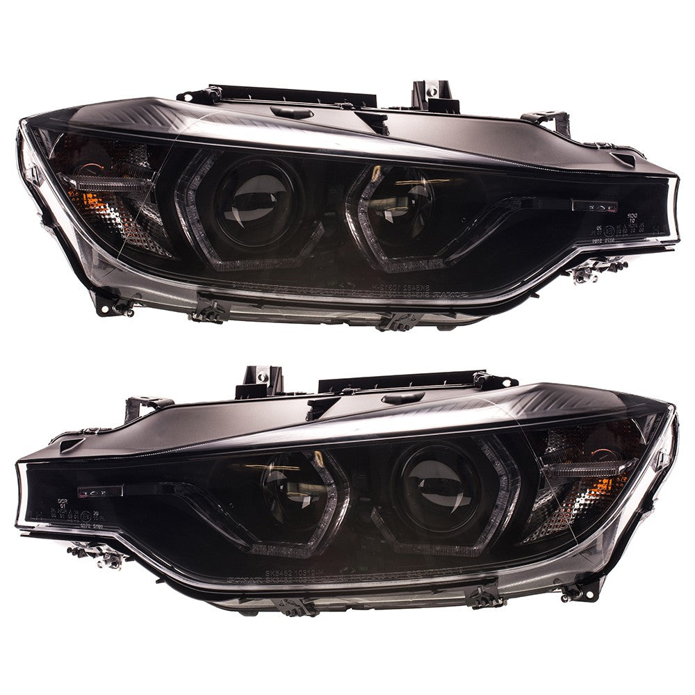 Scheinwerfer Halogen Schwarz DRL passend für BMW 3er F30/F31 2012-2015
