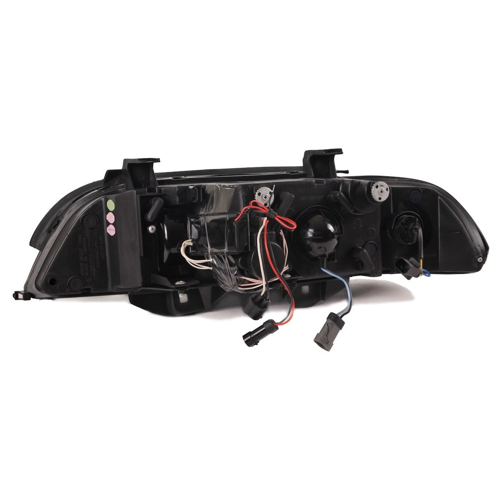 Scheinwerfer Halogen Schwarz mit CCFL passend für BMW 5er (E39) Limousine Touring 1995-2003