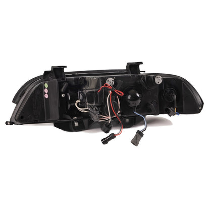 Scheinwerfer Halogen Schwarz mit CCFL passend für BMW 5er (E39) Limousine Touring 1995-2003