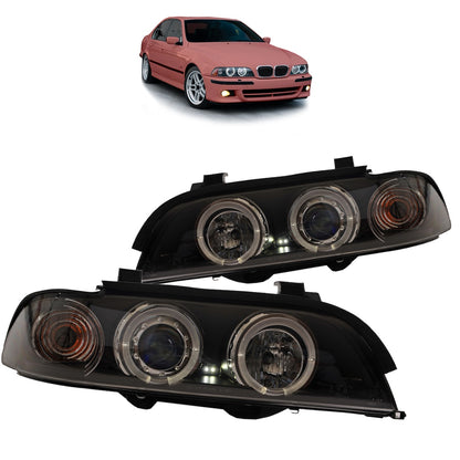 Scheinwerfer Halogen Schwarz passend für BMW 5er (E39) Limousine Touring 1995-2003