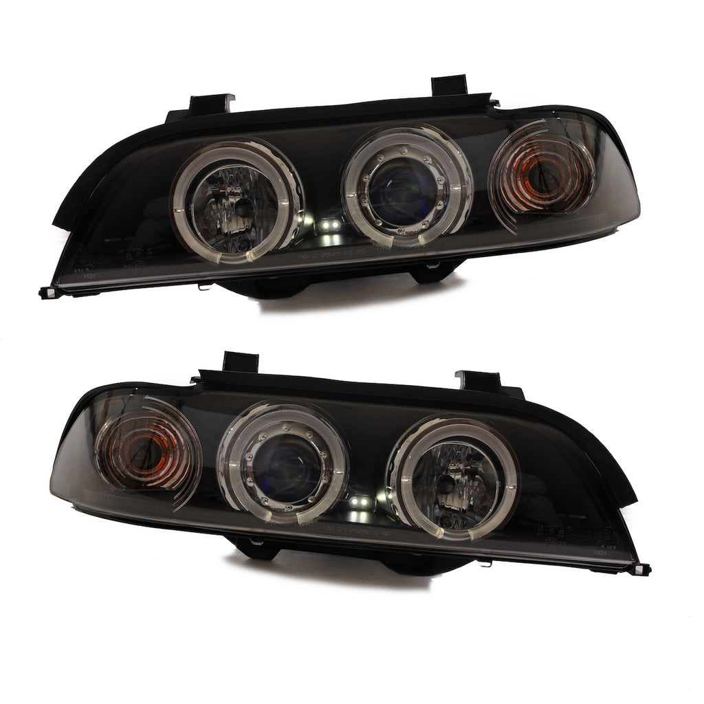 Scheinwerfer Halogen Schwarz passend für BMW 5er (E39) Limousine Touring 1995-2003