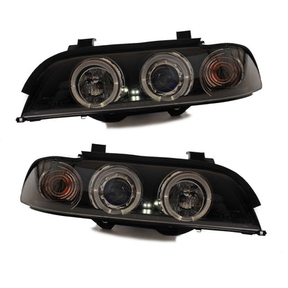Scheinwerfer Halogen Schwarz passend für BMW 5er (E39) Limousine Touring 1995-2003