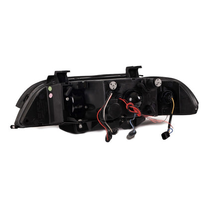 Scheinwerfer Halogen Schwarz passend für BMW 5er (E39) Limousine Touring 1995-2003