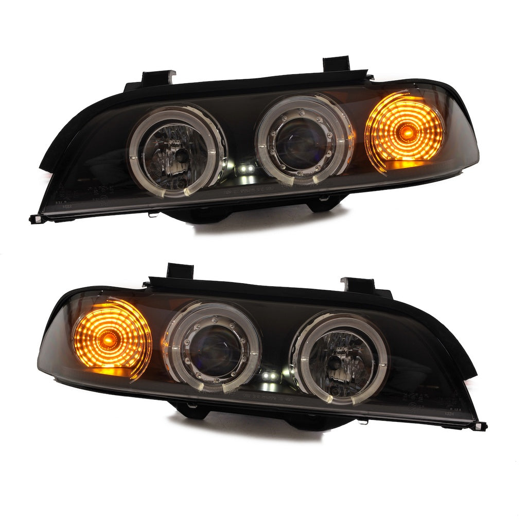 Scheinwerfer Halogen Schwarz passend für BMW 5er (E39) Limousine Touring 1995-2003