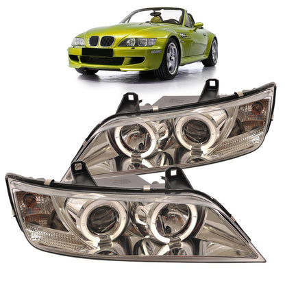 Scheinwerfer Halogen Chrom passend für BMW Z3 (E36) 1996-2002