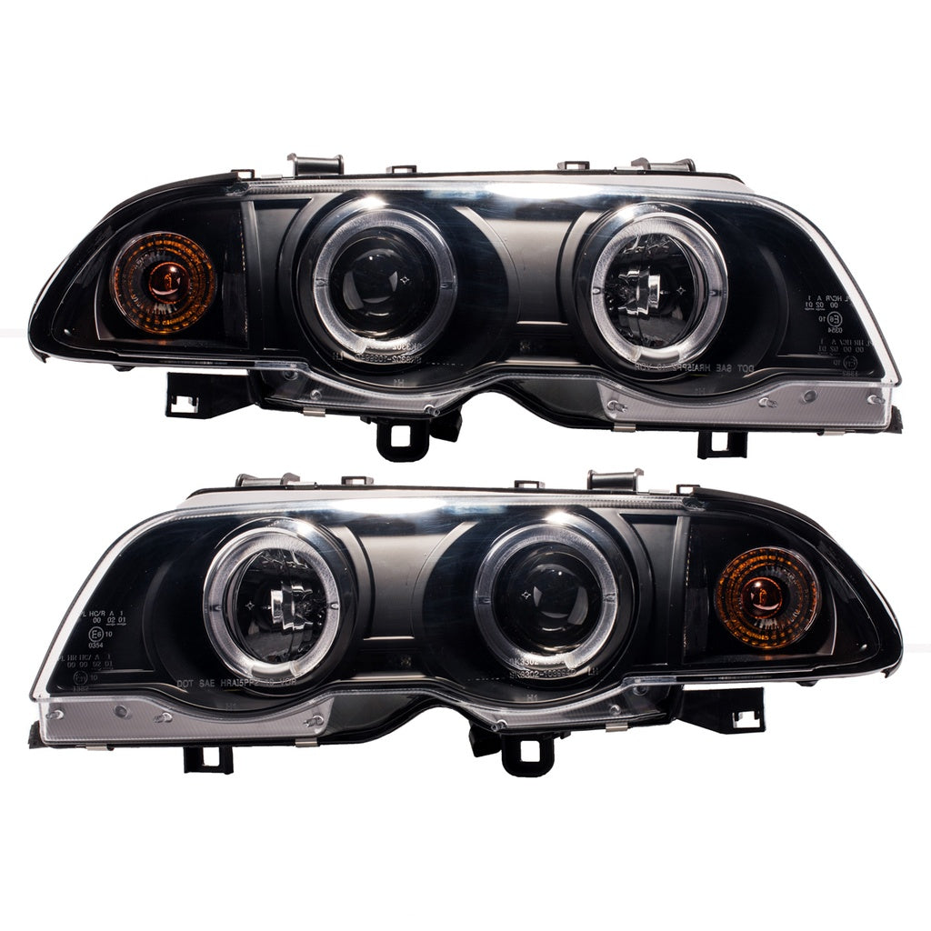 Scheinwerfer Halogen Schwarz passend für BMW 3er (E46) Limousine Touring Vor-Facelift 1998-2001