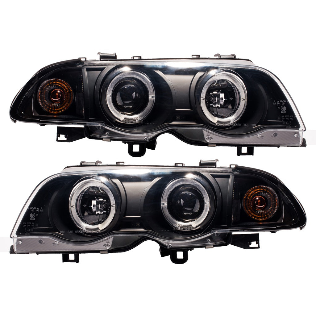Scheinwerfer Halogen Schwarz passend für BMW 3er (E46) Limousine Touring Vor-Facelift 1998-2001