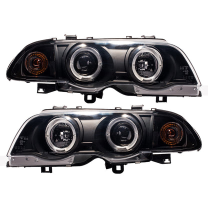 Scheinwerfer Halogen Schwarz passend für BMW 3er (E46) Limousine Touring Vor-Facelift 1998-2001