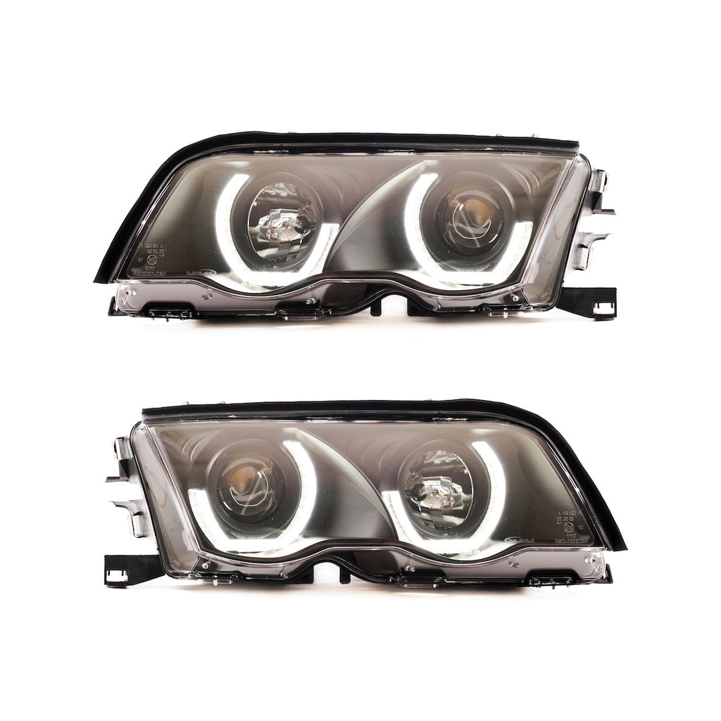 Scheinwerfer Halogen Schwarz passend für BMW 3er (E46) Limousine Touring Vor-Facelift 1998-2001