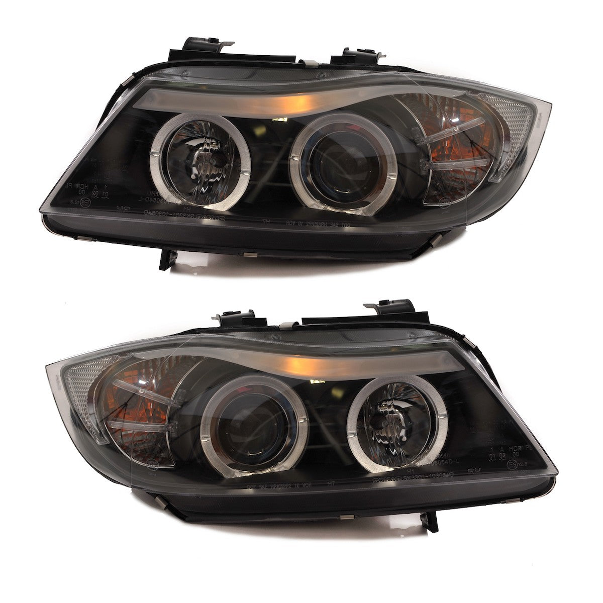 Schwarze Halogen-Scheinwerfer passend für BMW 3er E90 E91 2005-2012