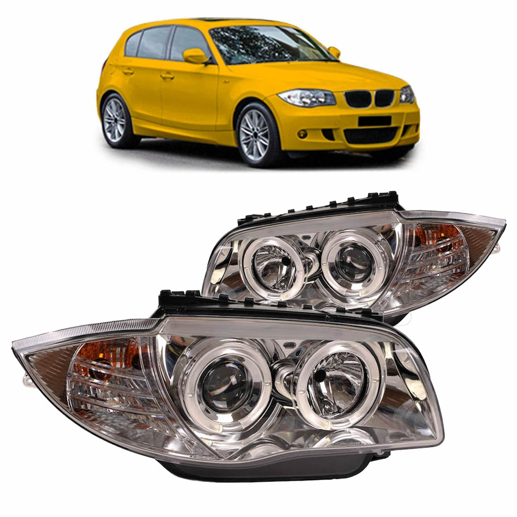 Scheinwerfer Halogen Chrome passend für BMW 1er (E81, E87) Schrägheck, 1er (E88) Cabrio, 1er (E82) Coupe 2004-2011
